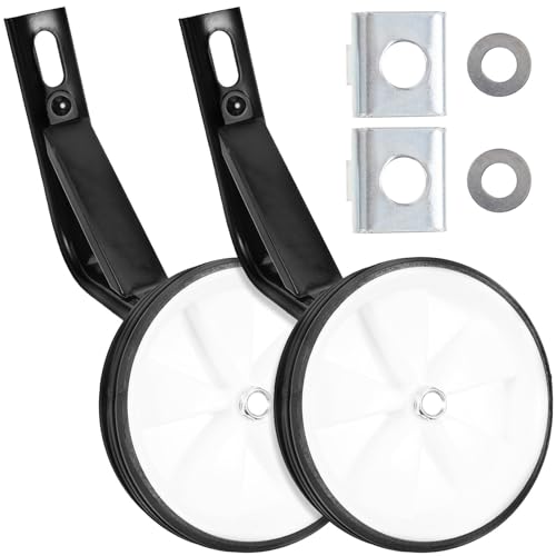 Kisangel Ruedas de Entrenamiento para Bicicletas 12-16 Pulgadas Ruedas Auxiliares Blancas Estabilizadoras Accesorios para Bicicleta Adecuadas para Aprendizaje de Conducción miniatura 1