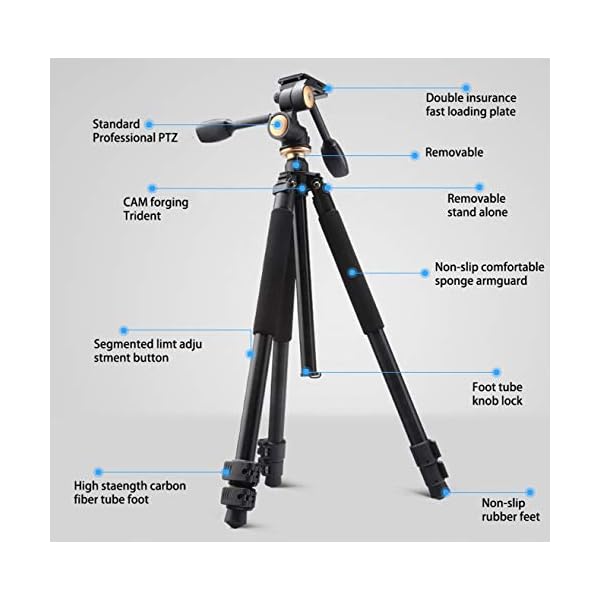 LLluckyHW 2-in-1-Stativ Einbeinstativ aus Aluminiumlegierung Kompakt Leichtes Stativ Kamerastativ Reisestativ Fotostativ… – Bild 3