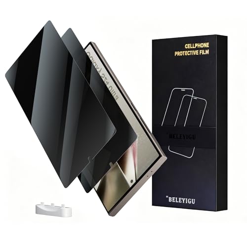 BELEYIGU S24 Ultra Screen Protector [Non Glass] Anti Spy Private Screen Protector for Samsung Galaxy S24 Ultra Sensitive Touch Durable Anti Scratch Shock Resistant Full Coverage HD Clear Film 2 Pack