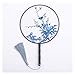 LBJDM Chinesischer Seidengefächer, Klappventilatoren, Bridal-Fan, Chinesischer Rundlüfter mit hölzernem Griff tragbar gedruckt Vintage-Fan-Tanz-Hochzeits-Favoriten-5 (Color : 1)