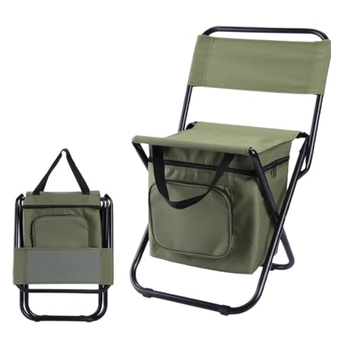 Sgabello pieghevole da campeggio, sedia da pesca, con schienale, portatile, da escursionismo, da tavolo, per adulti, pieghevole, per esterni, da pesca, compatto per viaggi
