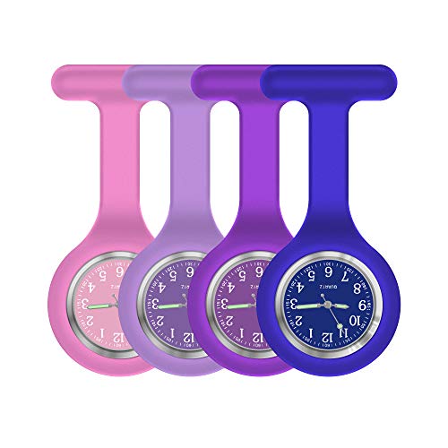 Nurse Watch,Nurse Watch Clip On,Nursing Watch,Clip Watches, Watch with Second Hand,Nurse Watch Nurse Gifts (Purple to Blue)