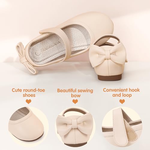 Image of PANDANINJIA Toddler Dress Shoes Flower Girls Ballet Flats