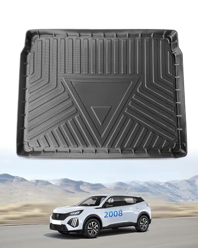 Tapis de coffre pour Peugeot 2008 II en TPE sur mesure avec rebord