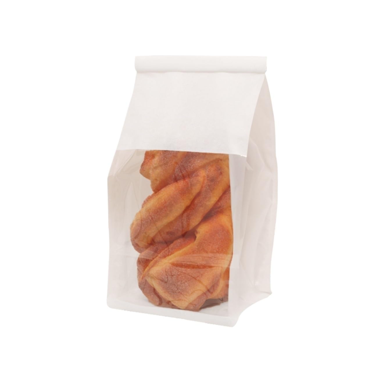 100pcs Kraft Paper Toast Bags With Wire Tie For Bread Slices Croissants Buns Baking Packaging for Bread(White,16x26x13cm)