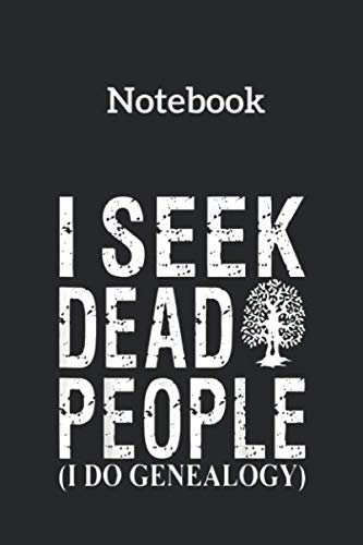 Notebook: Genealogy Historian Gift Lined Pages Notebook Medium Size 6in x 9in x 115 pages White Paper Blank Journal with Black Cover for Kids or Men and Women Genealogy