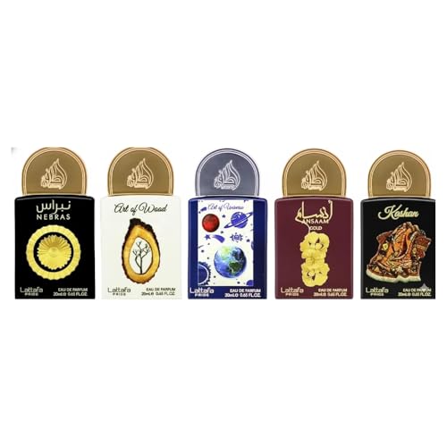 Lattafa Pride Eau de Parfum Geschenkset Kollektion Nr. 3 (5 x 20 ml) | Luxuriöses Parfüm-Geschenkset für Damen & Herren | langanhaltende arabische Düfte | Reise-Mini-Sprays