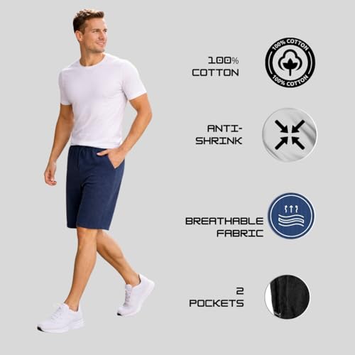 Image of KART BLACK Plus Sizes Men's Cotton Knee Length Shorts(M,L,XL,XXL,3XL,4XL,5XL Shorts) | Casual and Night Wear Mens Shorts