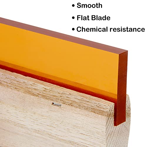 Colovis 2 Pcs Screen Printing Squeegee, 9.4In And 5.9In, 75 Durometer Wooden Handle Ink Scraper For Screen Printing #TOP2