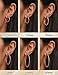CASSIECA 10 Pairs Clip On Hoop Earrings for Women Stainless Steel Fake Hoop Earrings Silver Gold Clip On Spring Hoop Earrings for Non-Pierced Ears, 25mm 30mm 40mm 50mm 60mm