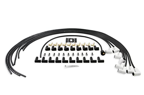 Accel 9001C Spark Plug Wire Set - Universal - 90 Deg White Ceramic Boots #TOP2