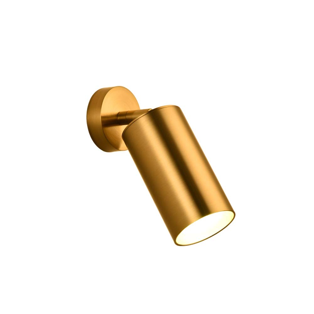 HPTHLY Wall Mounted Light Nordic Creative Brass Iron Metal Wall Light E27 Edison Bedroom Bedside Lamp Rotate Fixture Balcony Bar Corridor Wall Sconce Indoor