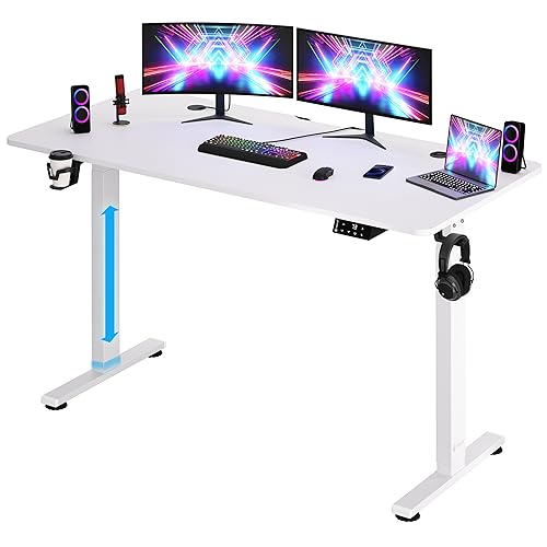 Coleshome Schreibtisch 120x48cm - Mit Schubladen & USB-Ladestation