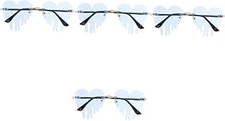 4 Pçs Lágrimas Óculos Engraçados Óculos De Sol Polarizados Femininos Óculos Transparentes Óculos De Sol Vintage Óculos De Sol Da Moda Para Mulheres Óculos De Sol De Festa Óculos