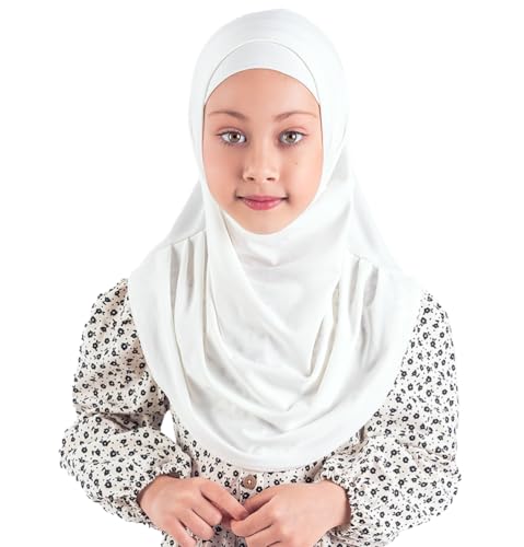 Modefa Islamic Girl Child Practical Amira Hijab Two Piece Muslim Scarf & Bonnet - Instant Easy Hijab