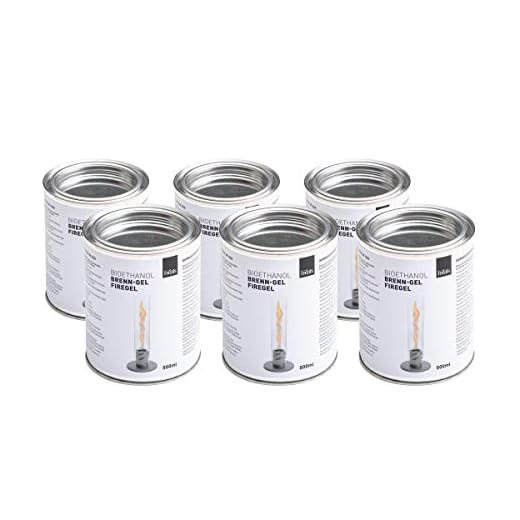 höfats - Spin 6X Bioethanol Dose mit Brenngel - Set mit 6 Dosen - Zubehör für Spin…