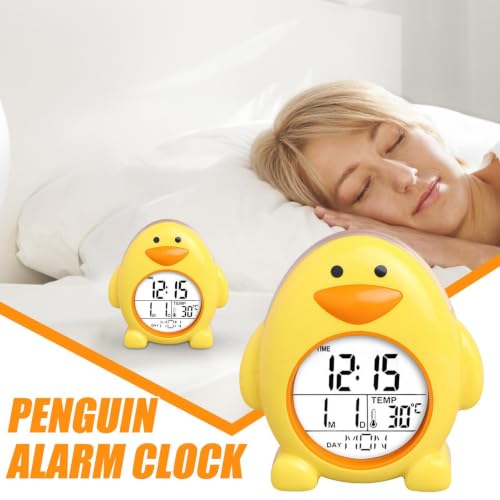 Reloj despertador para dormitorio con temperatura y calendario 3
