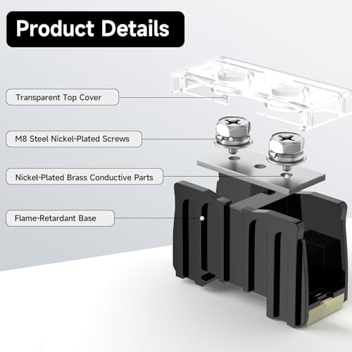 Bloques de terminales de riel DIN IN100BK 600V 130A para cables de 38mm² 4