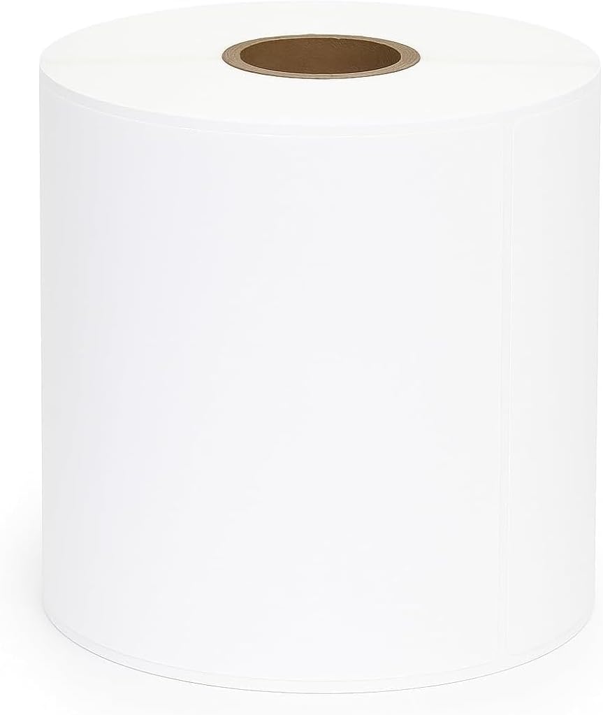 Thermal Label Printer Paper - 4" x 6" (100 x 150 mm)| Ideal for Shipping, Parcel, Barcode, and Address Labels - 400 Labels per Roll (Pack of 1)