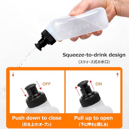 Image of Azarxis Running Water Bottles Flask BPA Free Leakproof Hydration Vest Packs Waist Belt Replacement for Triathlon Marathon Hiking Cycling Climbing Runner