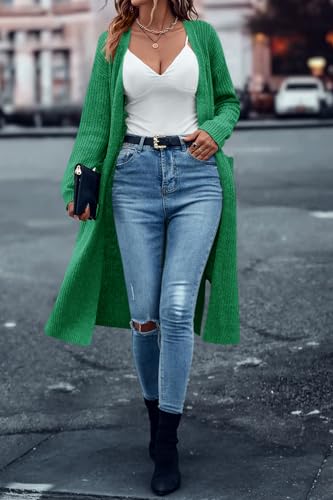 Image of Danedvi Long Cardigan Sweaters Women Trendy Open Front Coat with Pockets