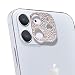 ICARER Bling Caméra Arrière Protecteur pour iPhone 12 Caméra, Diamant Protecteur Autocollant Caméra Lentille Objectif Cover pour Apple iPhone 12 (Or Rose)
