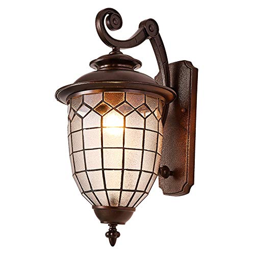 Lumière murale de jardin E27 en verre et métal pour entrée