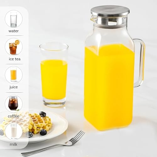 Distributeur d'eau en verre moderne de forme carrée haute résistance