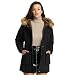 iLoveSIA Womens Hooded Coat Faux Fur Lined Jacket Black 10
