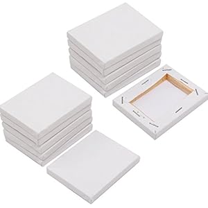 Mini Stretched Canvas 3.5×2.75 Inch Small Blank Canvas Pack of 12
