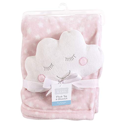 Image of Hudson Baby Unisex Baby Plush Blanket with Toy, Pink Cloud, One Size