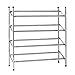 Premier Housewares 4-poziomowy wysuwany stojak na buty małe przechowywanie butów srebrne stojaki na buty przechowywanie chromowana półka na buty regulowana 70 cm x szerokość 113 cm x głębokość 23 cm