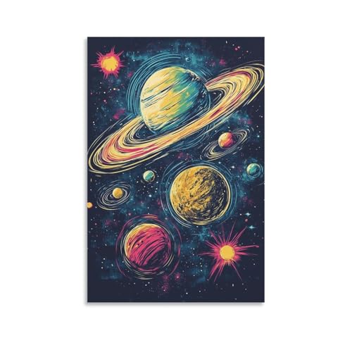 Toile galaxie cosmique pour habiller un mur vide de couloir sombre