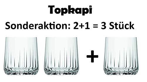 Topkapi McDalford Set 6 Bicchieri Da Whisky Con Effetto Trottola - 420ml, Lavastoviglie, Per Cocktail E Drink - 3