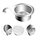 AirheadStorm Stainless Steel for SWAN Sink Strainer Basket, Multi-Functional Drain Basket for Sink, Quick Drain Kitchen Tool, Silver