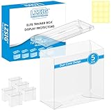 LZSIG 5 Pack Clear PET Plastic PKMN ETB Protector Case with Lids, Elite Trainer Box Display Case, Dustproof & Stackable, Compatible with All Elite Trainer Boxes