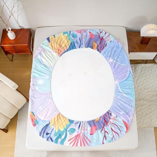 Image of jejeloiu Cute Axolotl Bed Sheets Set Full Size Kawaii Ocean Sealife Bed Set for Kids Boys Girls Cartoon Salamander Deep Pocket Fitted Sheet Reptile Animal Breathable Soft Lightweight Microfiber