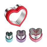 FSSTUD Ausstechformen aus Edelstahl, Herzform, für Valentinstag, Kekse...