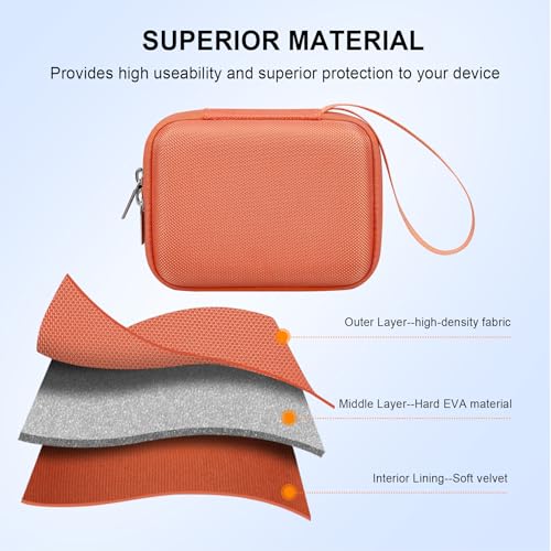 Image of Elonbo Carrying Case for Portable Handheld Inhaler Nebulizer Machine, Orang