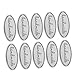 Homoyoyo 10 Pezzi Etichette Metalliche Ovali per Cucito Targhette Zinco per Abbigliamento Borse Jeans e Scarpe Facili da Applicare e Resistenti Alla Usura immagine