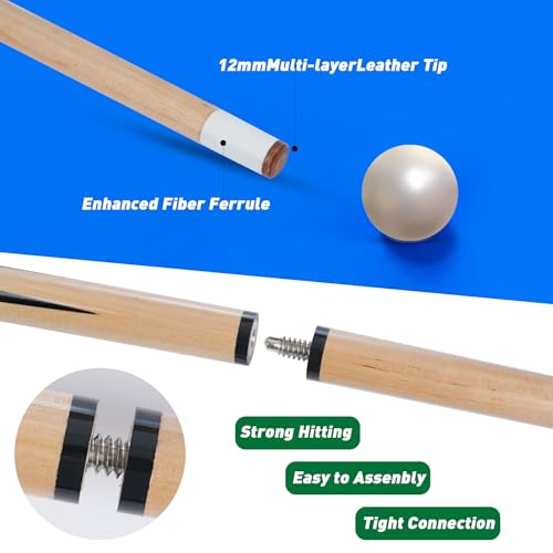 Pool Balls Billiard Set, Pool Table Accessories Kit, Complete Billiard Game Kit, Including Billiards, Cues, Chalk, Pool Table Kit - Thumbnail 4
