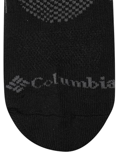 Columbia Men's 2 Pack Balance Point Walking Quarter Socks, Black, Shoe Size 6-123