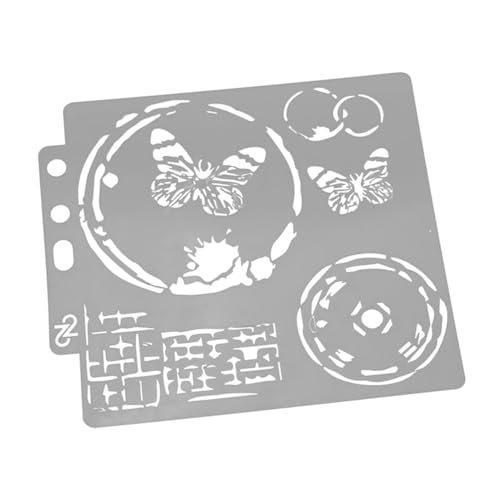 JEWEDECO Plantillas de Pintura Flexibles de Pet Impermeables para Manualidades Infantiles y Decoración de Pasteles Hoja de Dibujo Hueca para Arte y Bricolaje