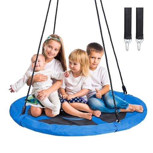 SUPER DEAL 48 Inch Large Blue Saucer Tree Swing Set for...