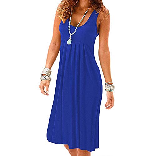 Image of AELSON Womens Summer Casual Sleeveless Mini Printed Vest Dresses