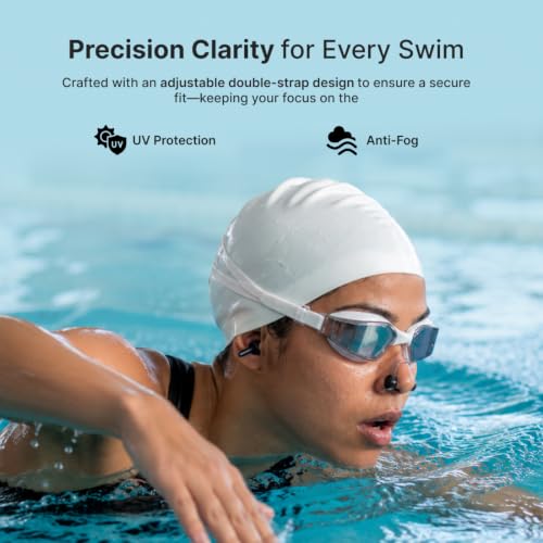 Image of CULT Swimming Cap Goggles with Ear Plugs & Nose Clip Set for Men & Women, Anti-Fog Swimming Goggles with Adjustable Strap, Silicone Swim Cap Combo for Training, Pool & Fitness, White