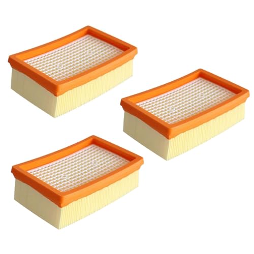Frogetu 3 Piezas Filtro Aspiradora para Karcher Kit,Filtros de Repuesto para Aspiradora Kärcher,para Karcher WD4/WD5/WD6/MV4/MV5/MV6 Filtro de Pliegues Plano