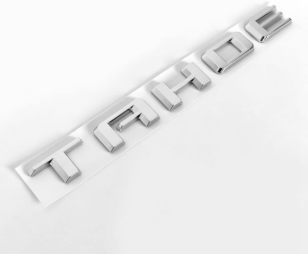 3pack for Tahoe Emblem 3D Letters Badge Compatible with fits 2021-2026 for Tahoe (Chrome)