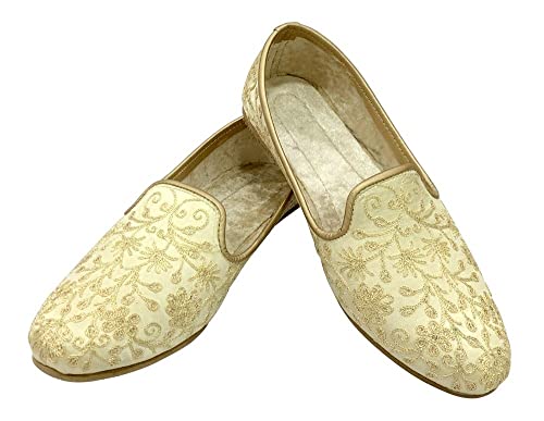 Stop n Style Cream Mens Jutti Sherwani Shoes Men Indian Wedding Handmade Ethnic Mojari Punjabi Juti2