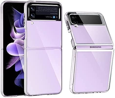 ARTMU Case for Samsung Galaxy Z Flip 4, Clear, Premium Thin Transparent Hard PC with Non-Slip Grip Protective Cover